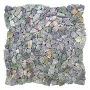 Хаотичная мозаика мрамор Bidasar Green 6 мм МКР-ХСВ Матовая | Галтованная