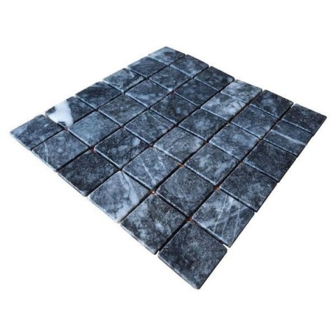 Мармурова мозаїка Black 47x47x6 мм Старена | Невалтована
