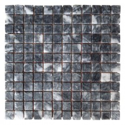 Мармурова мозаїка Black 23x23x6 мм Старена | Невалтована