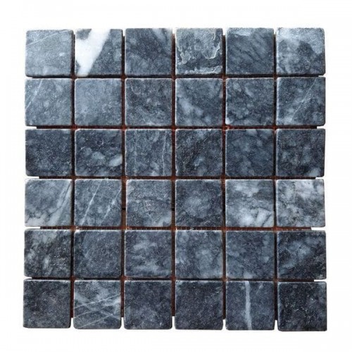 Мармурова мозаїка Black 47x47x6 мм Старена | Невалтована