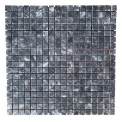 Мармурова мозаїка Black 15x15x6 мм Полірована