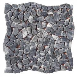 Хаотична мозаїка мармур Black 6 мм МКР-ХСВ Матова | Галтована