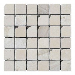 Мраморная мозаика Beige Mix 47x47x6 мм Стареная | Валтованная | Античная