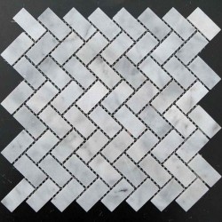 Мармурова мозаїка White Mix BI 47x23x6 мм Полірована