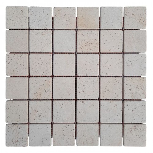 Плитка мозаика SandStone Cream 48х48x7 мм МКР-3СВ Матовая | Галтованная