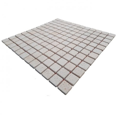 Плитка мозаїка SandStone Cream 23x23x7 мм МКР-2СВ Матова | Галтована