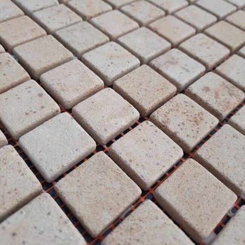 Плитка мозаїка SandStone Gold 23x23x7 мм МКР-2СВ Матова | Галтована