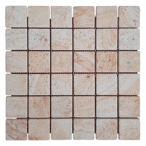 Плитка мозаїка SandStone Gold 48х48x7 мм МКР-3СВ Матова | Галтована