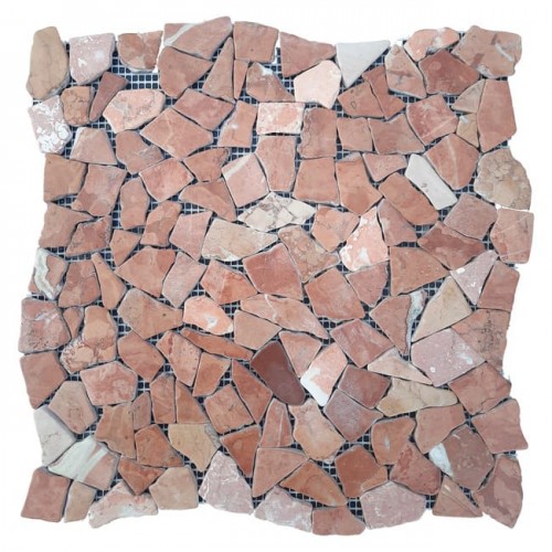 Хаотична мозаїка мармур Terrakotta Mix 6 мм МКР-ХСВ Матова | Галтована